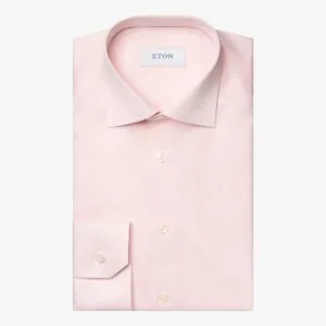 Eton pink slim fit signature twill shirt