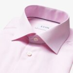 Eton pink slim fit signature twill shirt