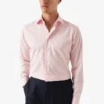 Eton pink slim fit signature twill shirt