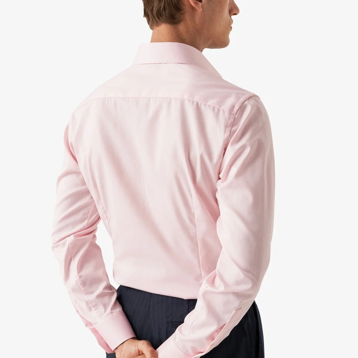 Eton pink slim fit signature twill shirt