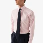 Eton pink slim fit signature twill shirt