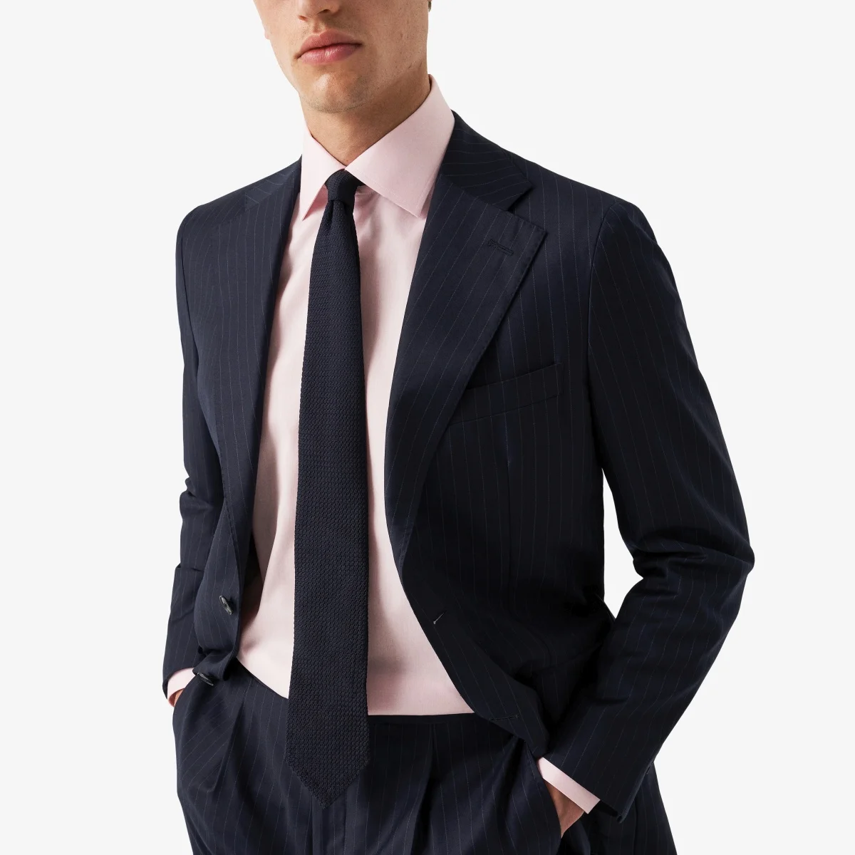 Eton pink slim fit signature twill shirt