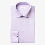Eton purple slim fit signature twill shirt