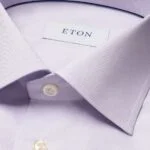 Eton purple slim fit signature twill shirt
