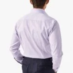 Eton purple slim fit signature twill shirt