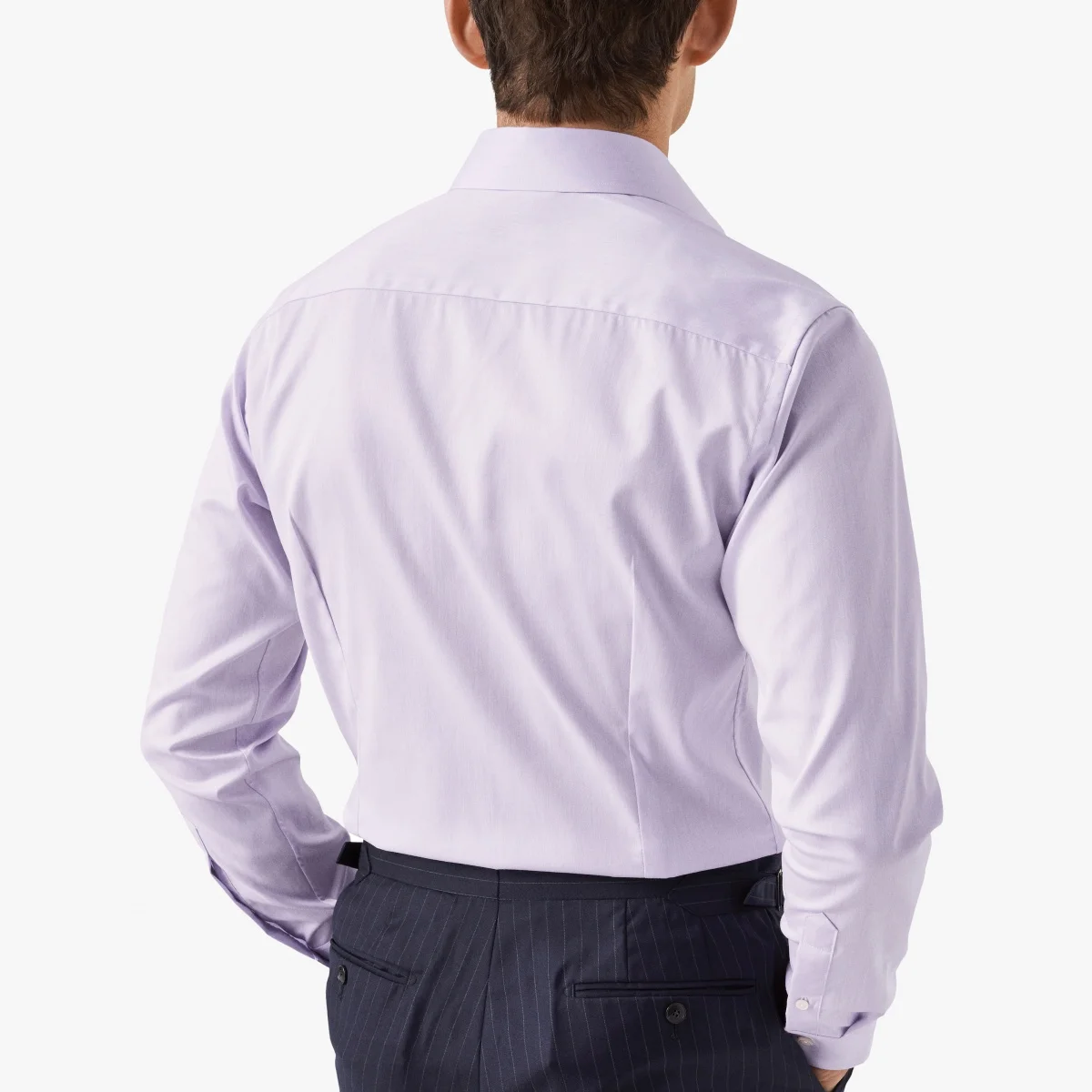 Eton purple slim fit signature twill shirt
