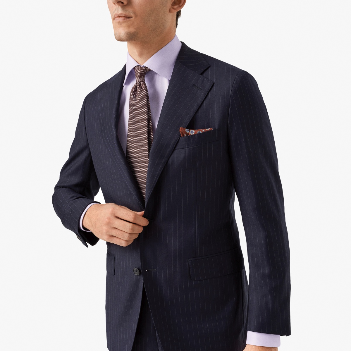 Eton purple slim fit signature twill shirt