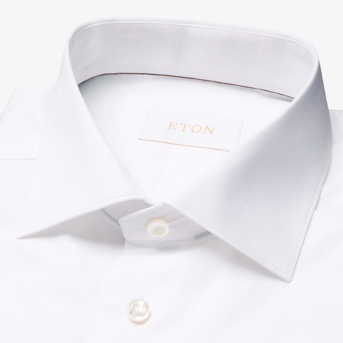 Eton white slim fit elevated twill shirt