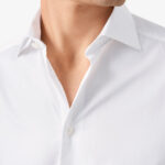 Eton white slim fit elevated twill shirt