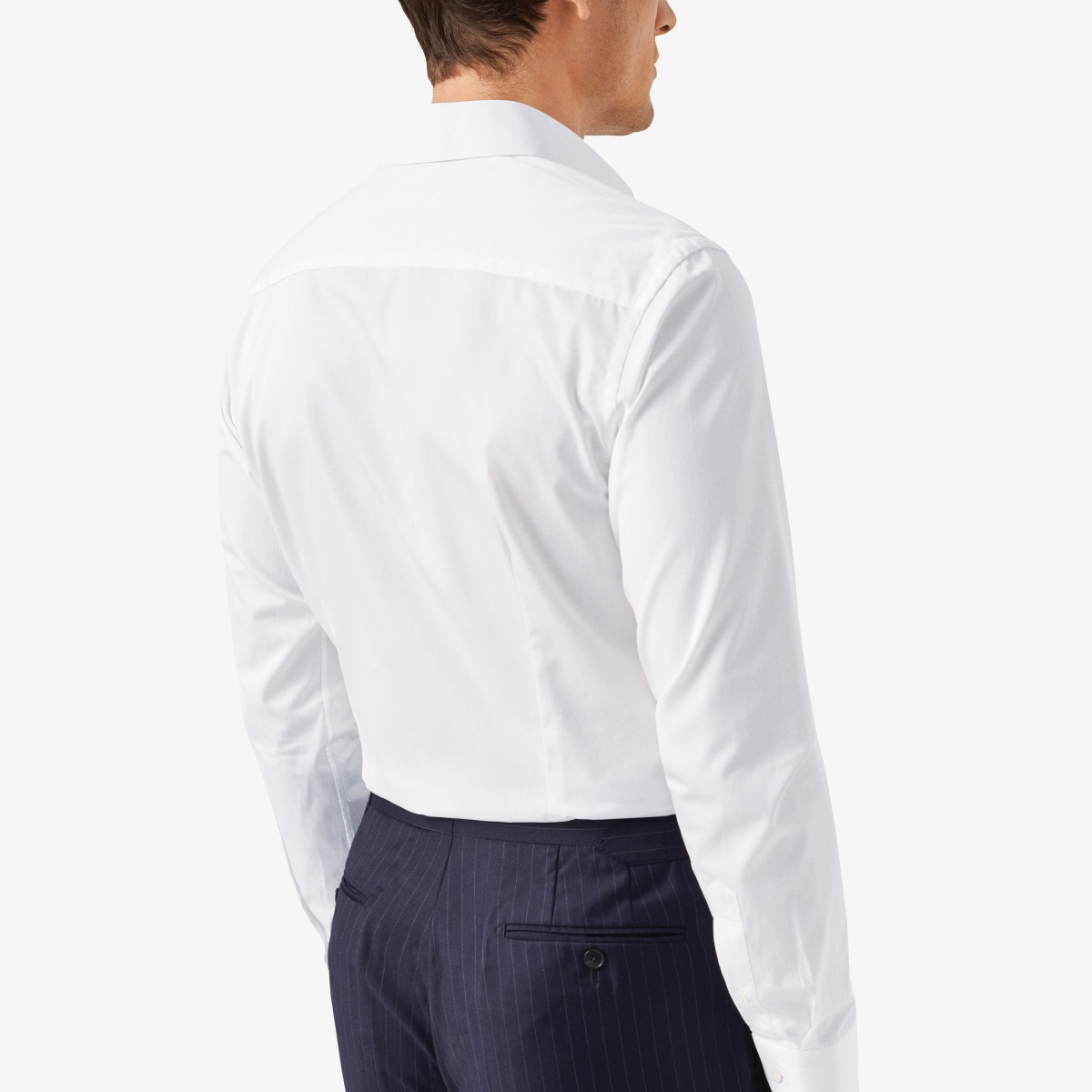 Eton white slim fit elevated twill shirt