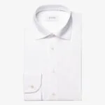 Eton white slim fit four-way stretch shirt