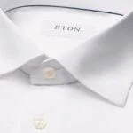 Eton white slim fit four-way stretch shirt
