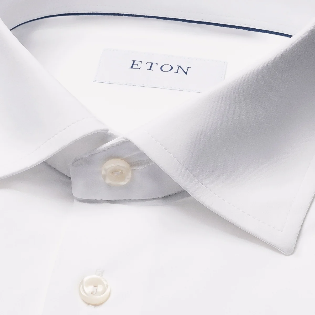 Eton white slim fit four-way stretch shirt