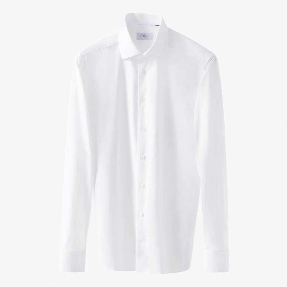 Eton white slim fit four-way stretch shirt