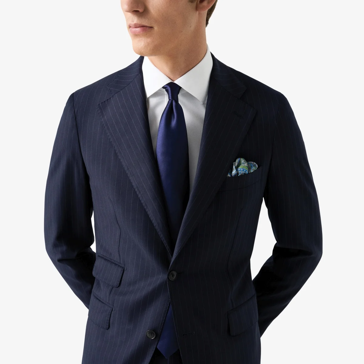 Eton white slim fit four-way stretch shirt
