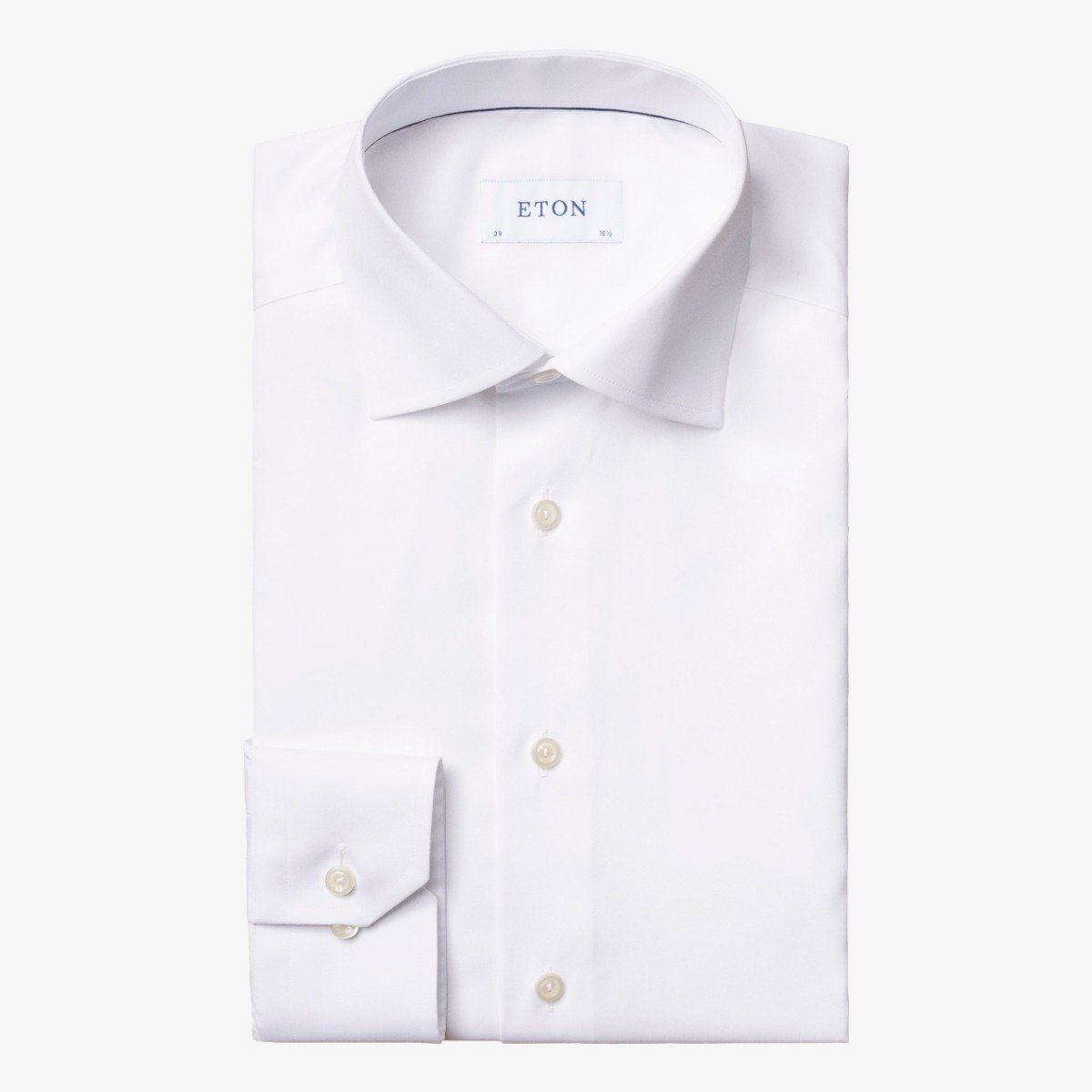 Eton white slim fit poplin men's dress shirt