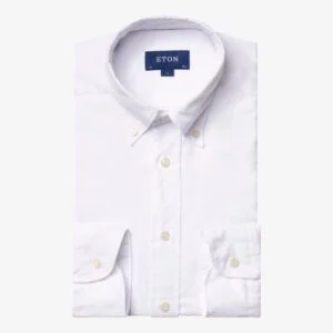Eton white royal oxford shirt