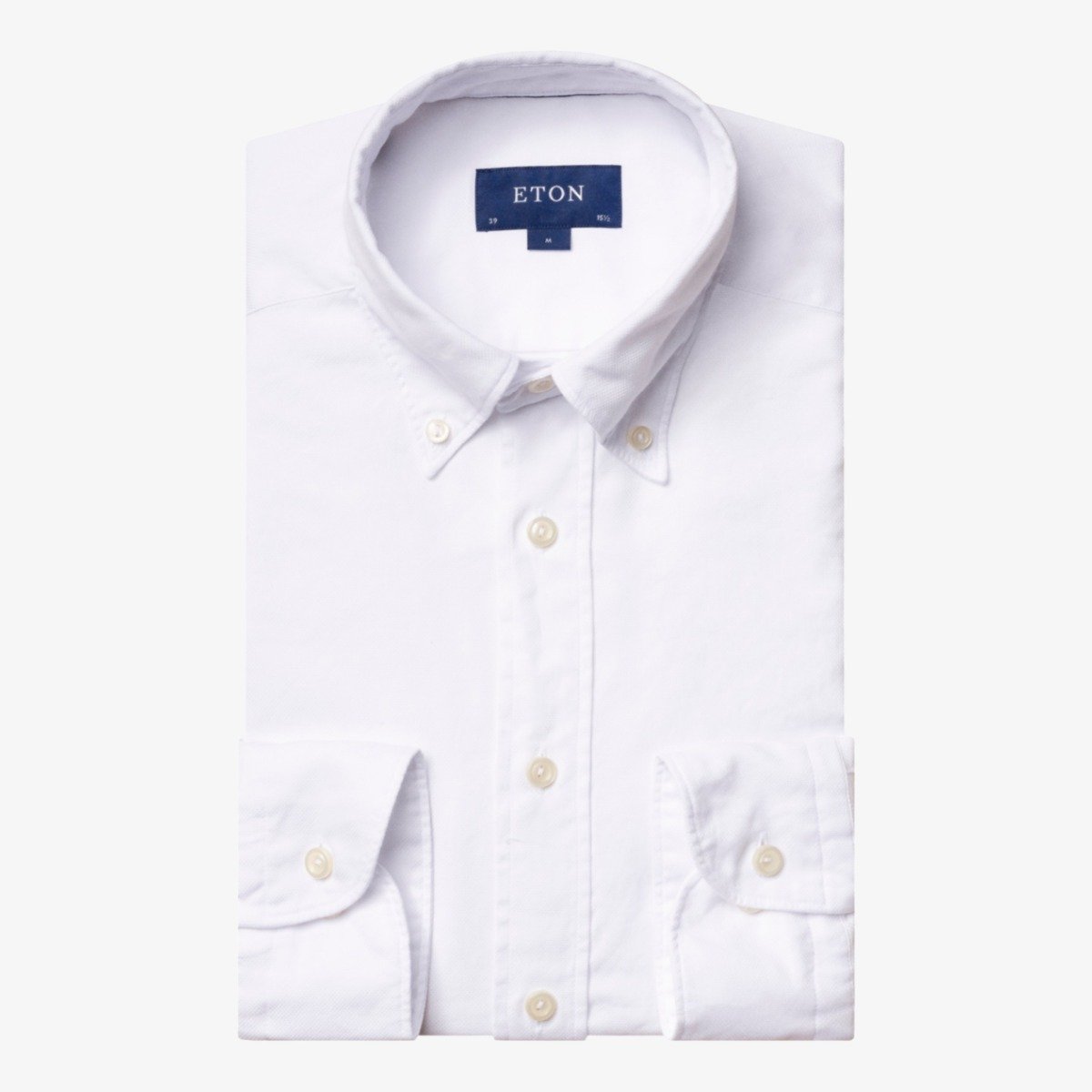 Eton white slim fit royal oxford men's casual shirt