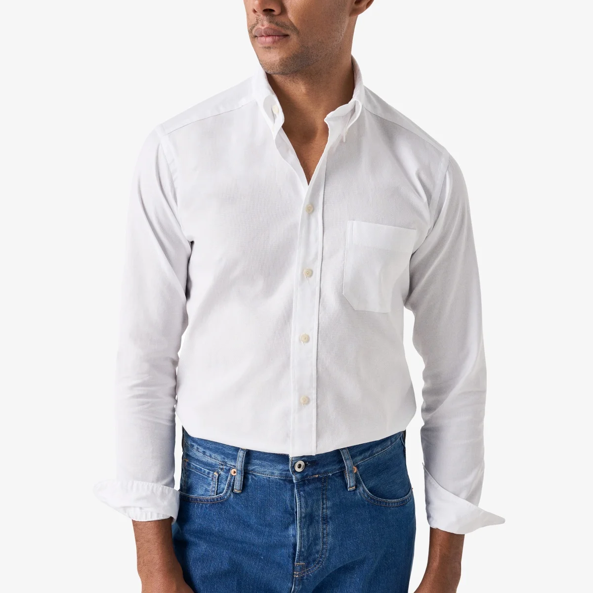 Eton white slim fit royal oxford shirt