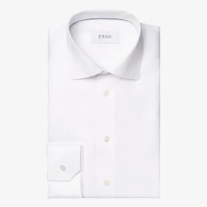 Eton white slim fit signature twill shirt