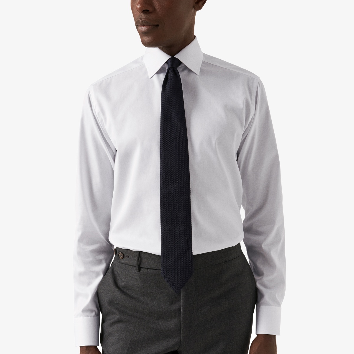 Eton white slim fit signature twill shirt