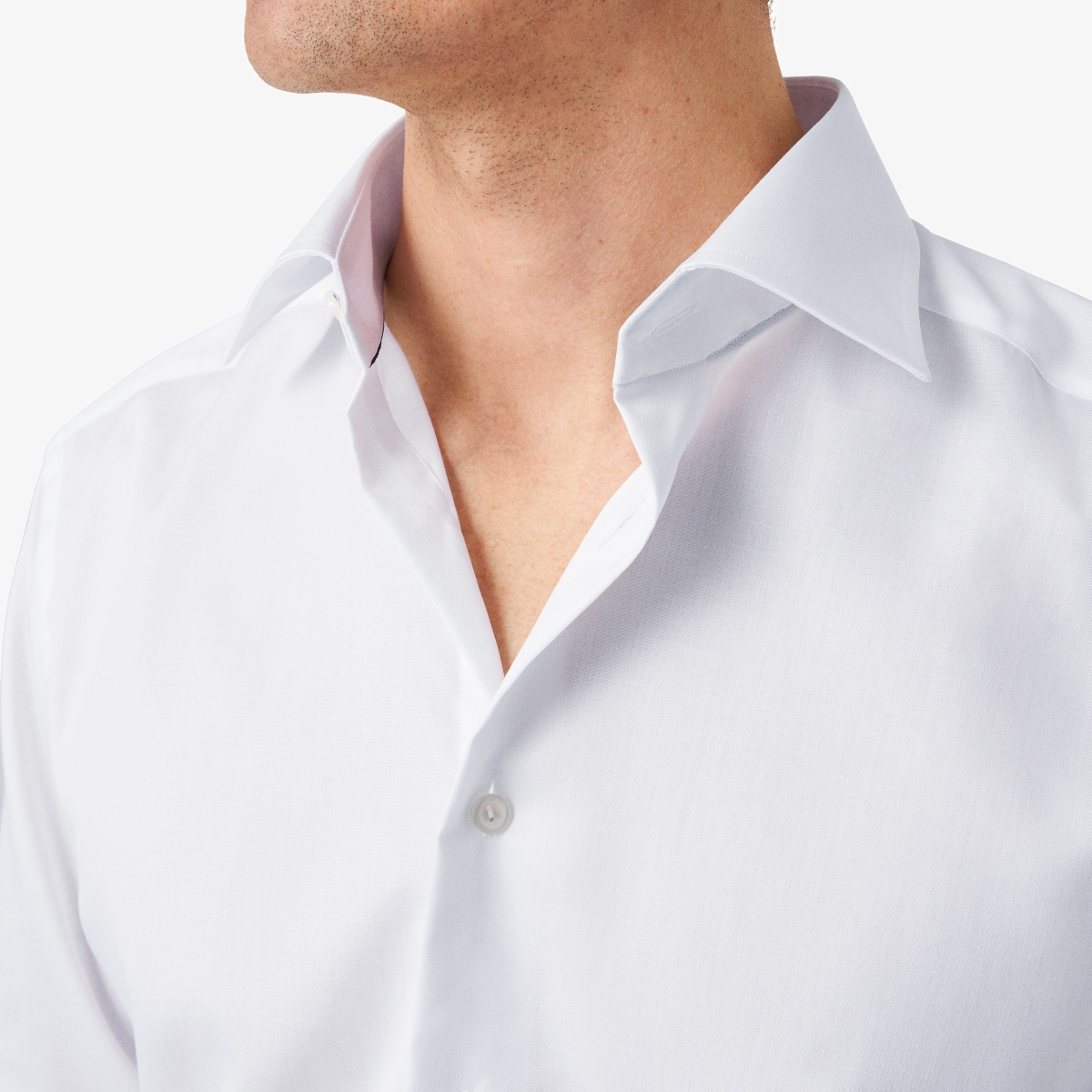 Eton white slim fit signature twill shirt - French cuffs