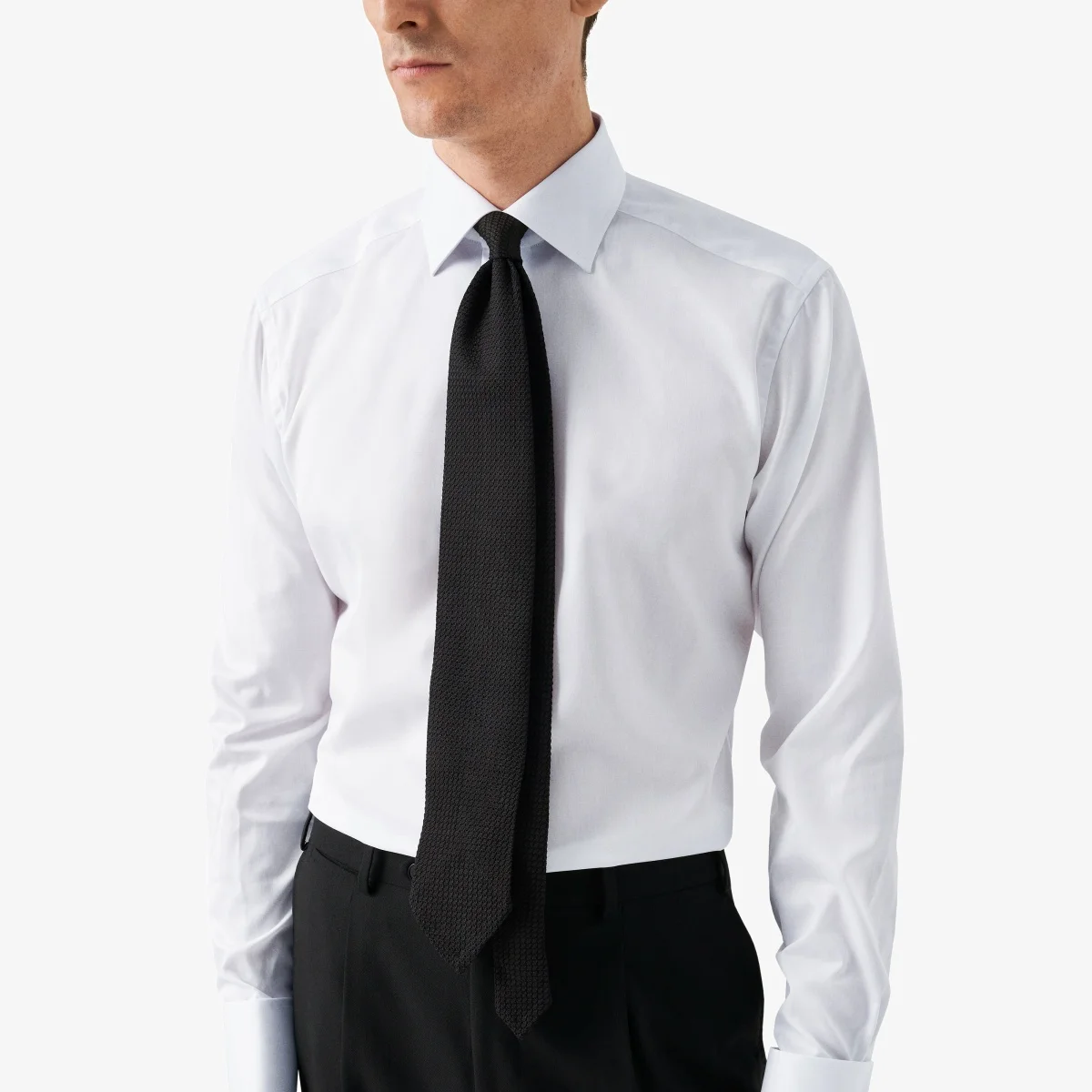 Eton white slim fit signature twill shirt - French cuffs
