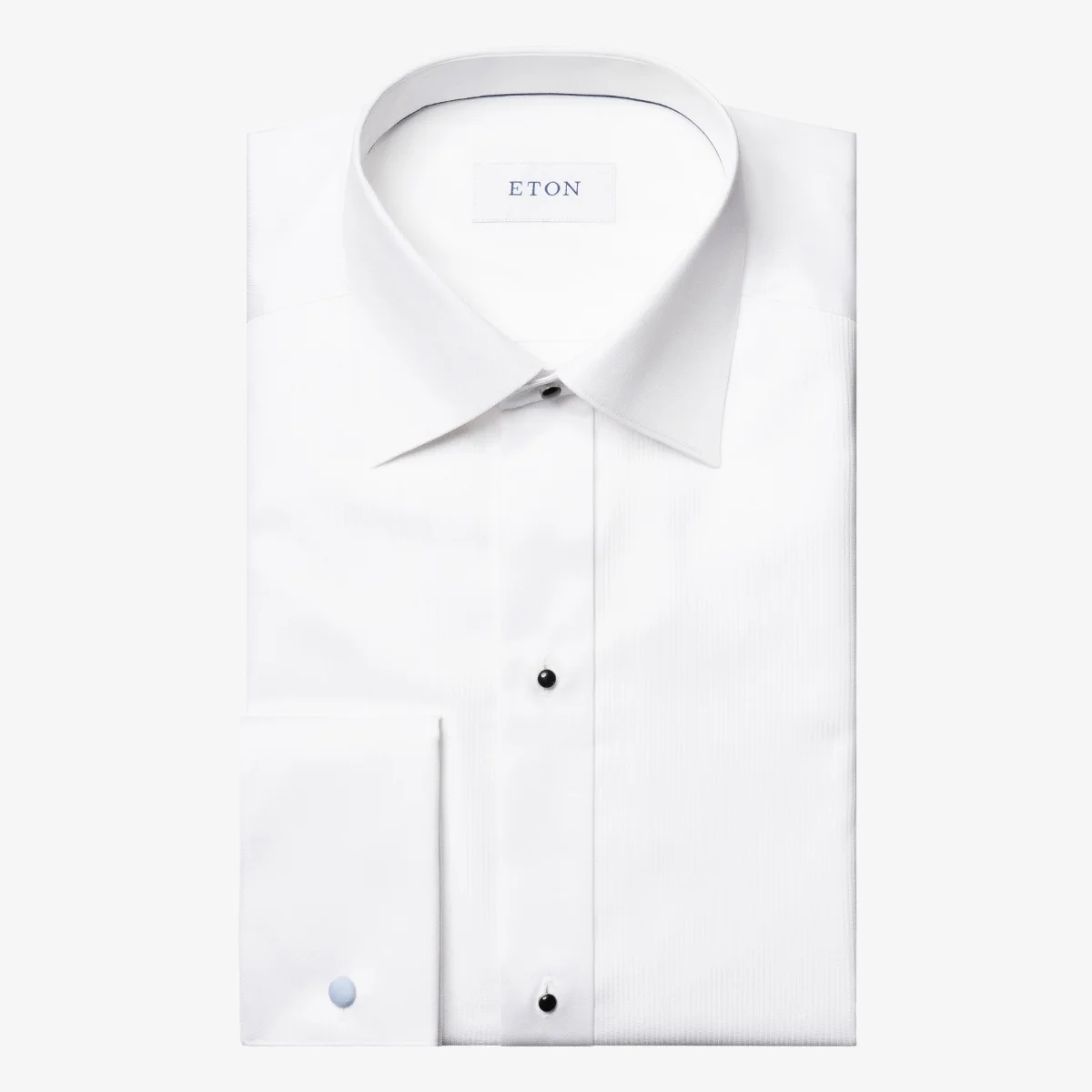 Eton white slim fit fine striped bib tuxedo shirt