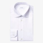 Eton balti slim fit tvilo su tekstūra marškiniai
