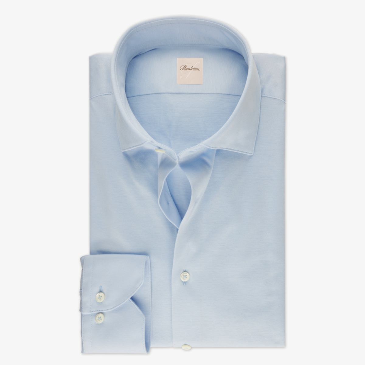 Stenströms light blue slim fit jersey shirt
