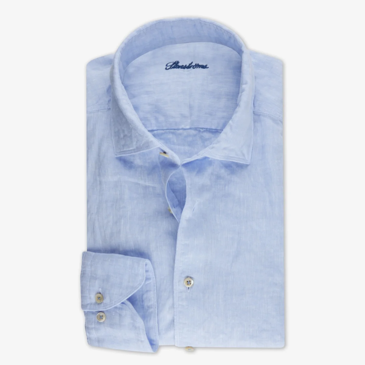 Stenströms light blue slim fit linen shirt