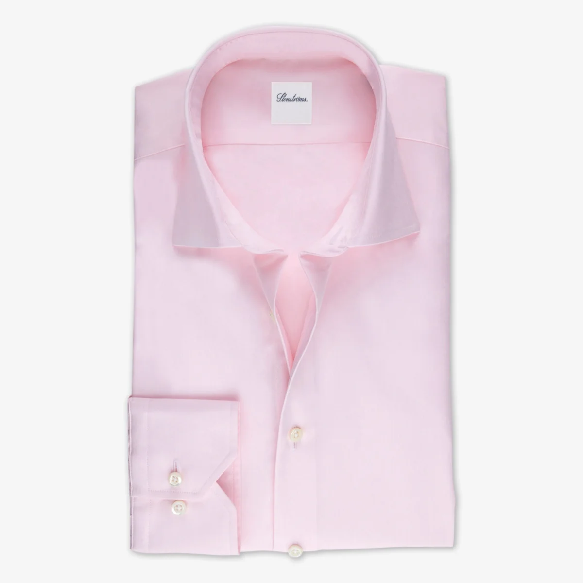 Stenströms pink slim fit twill shirt