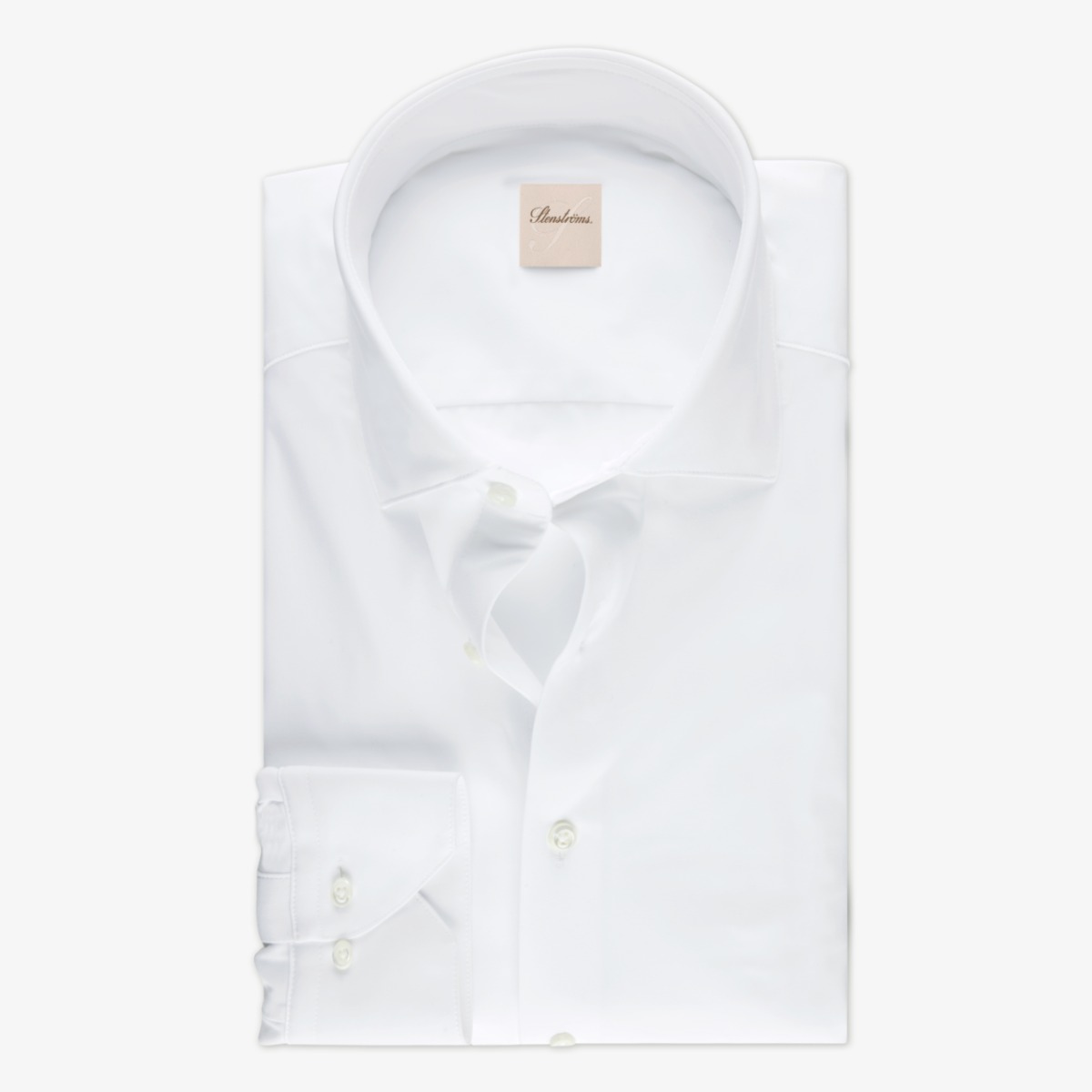 Stenströms white slim fit active stretch shirt