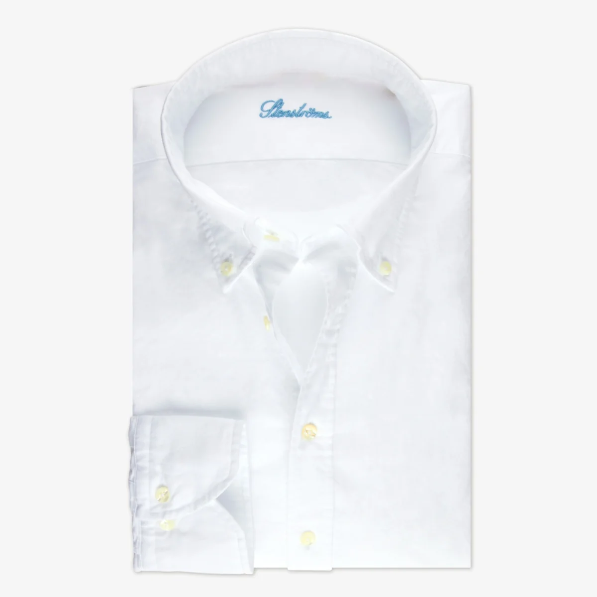Stenströms white slim fit oxford shirt