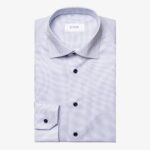 Eton white slim fit dot signature twill shirt