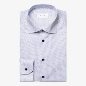 Eton white dot signature twill shirt