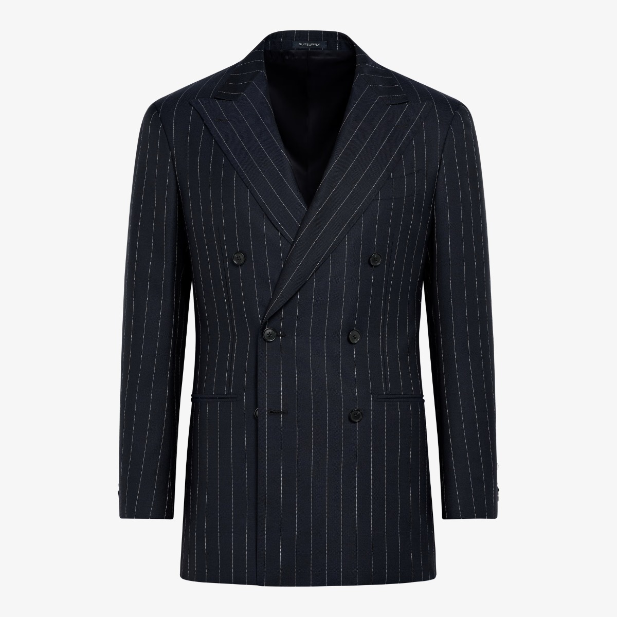 Suitsupply navy striped tailored fit Havana suit jacket