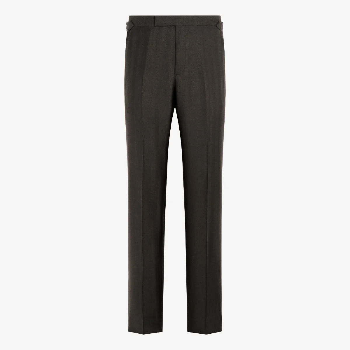 Suitsupply dark brown herringbone tailored fit Milano suit trousers