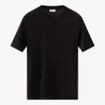 Eton black regular fit Filo di Scozia T-shirt