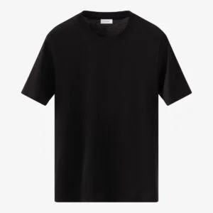 Eton black regular fit Filo di Scozia T-shirt