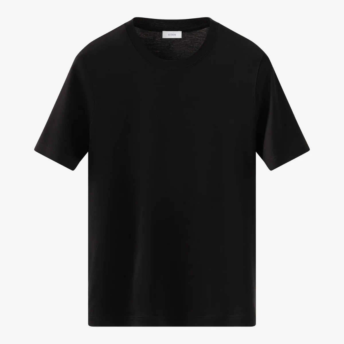 Eton black regular fit Filo di Scozia T-shirt