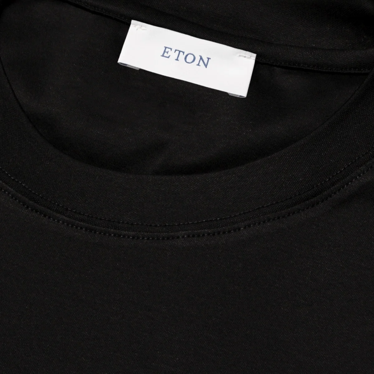 Eton juodi regular fit Filo di Scozia marškinėliai