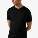 Eton juodi regular fit Filo di Scozia marškinėliai
