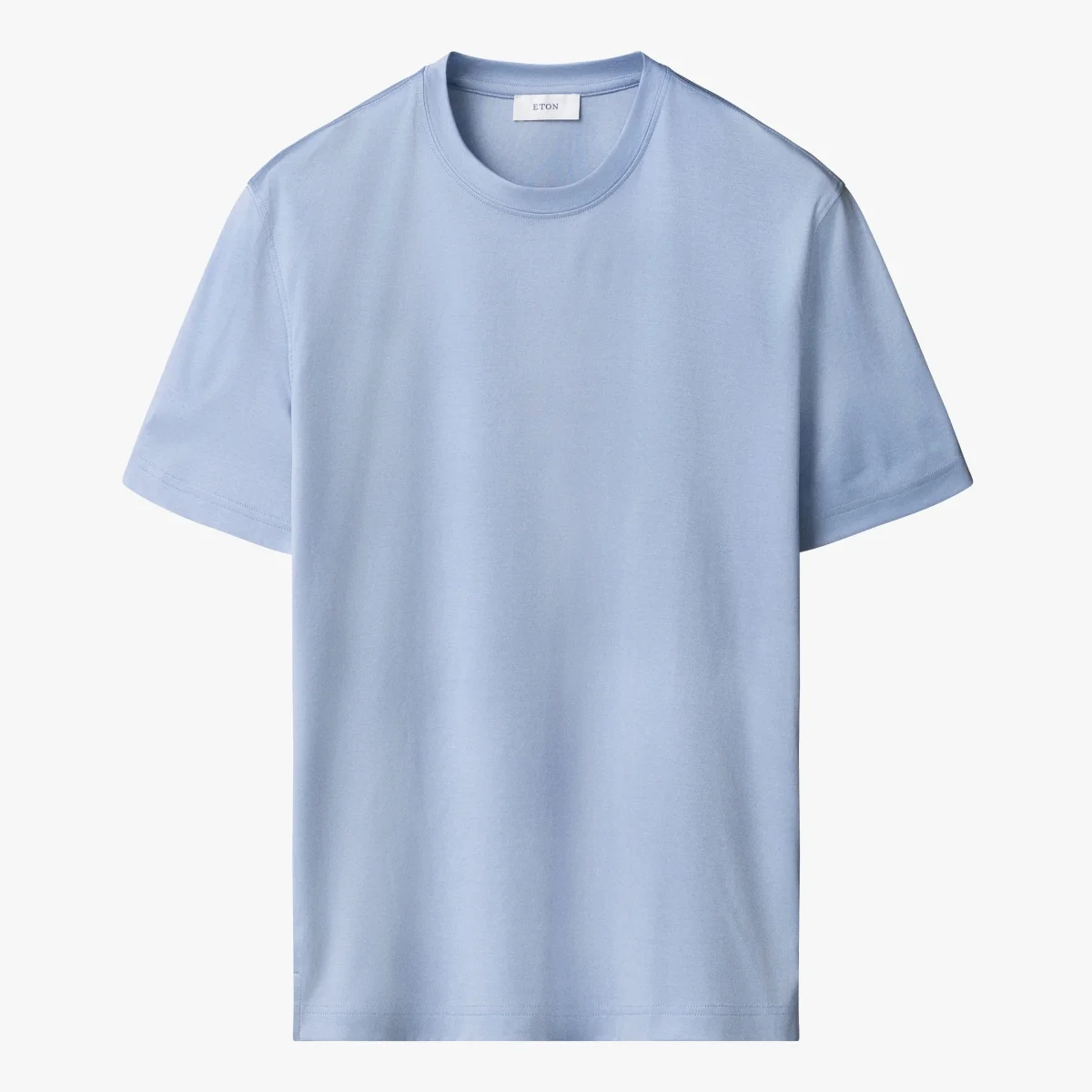 Eton light blue regular fit Filo di Scozia T-shirt