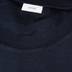 Eton tamsiai mėlyni regular fit Filo di Scozia marškinėliai