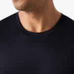 Eton tamsiai mėlyni regular fit Filo di Scozia marškinėliai