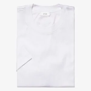 Eton white regular fit Filo di Scozia T-shirt