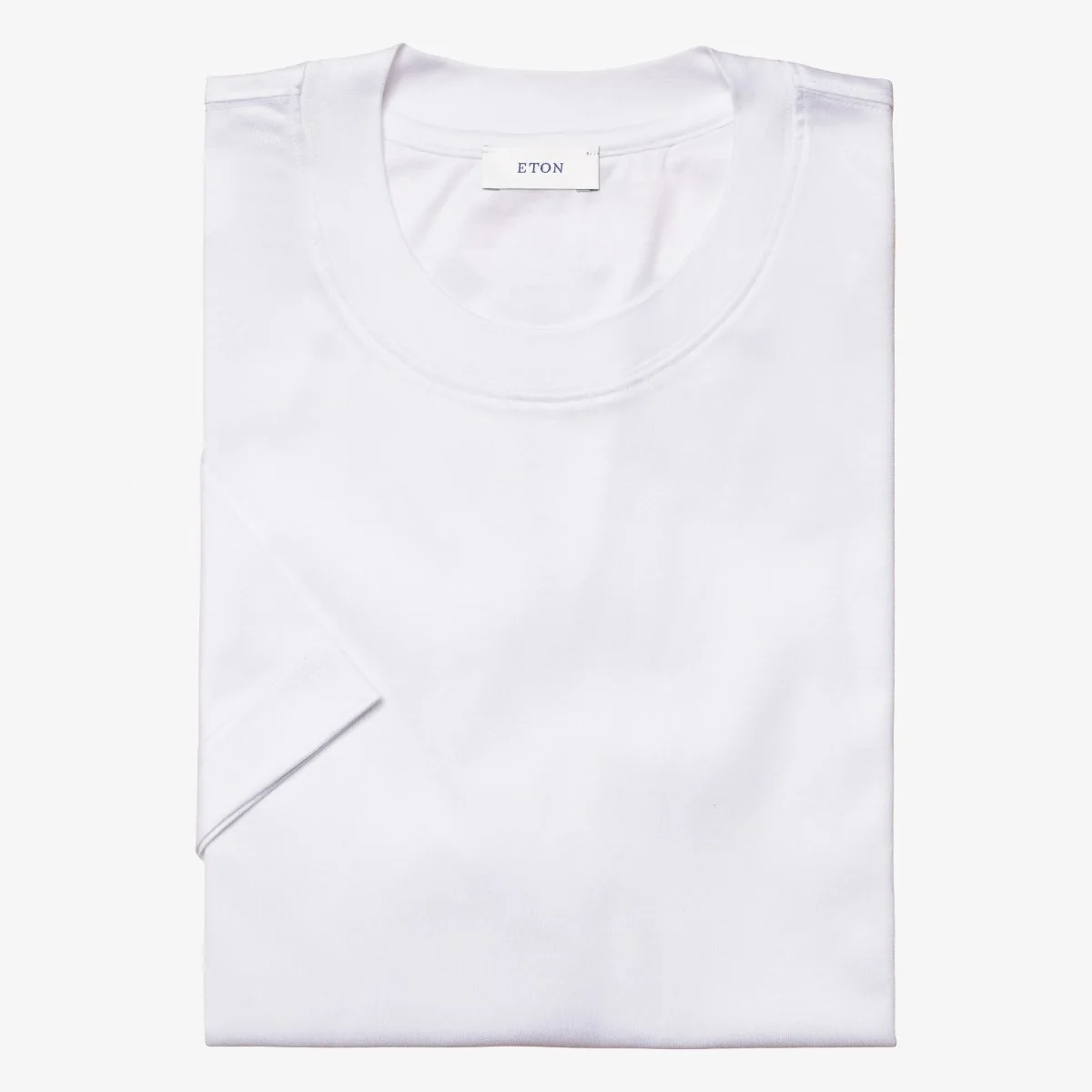 Eton white regular fit Filo di Scozia T-shirt