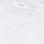 Eton balti regular fit Filo di Scozia marškinėliai