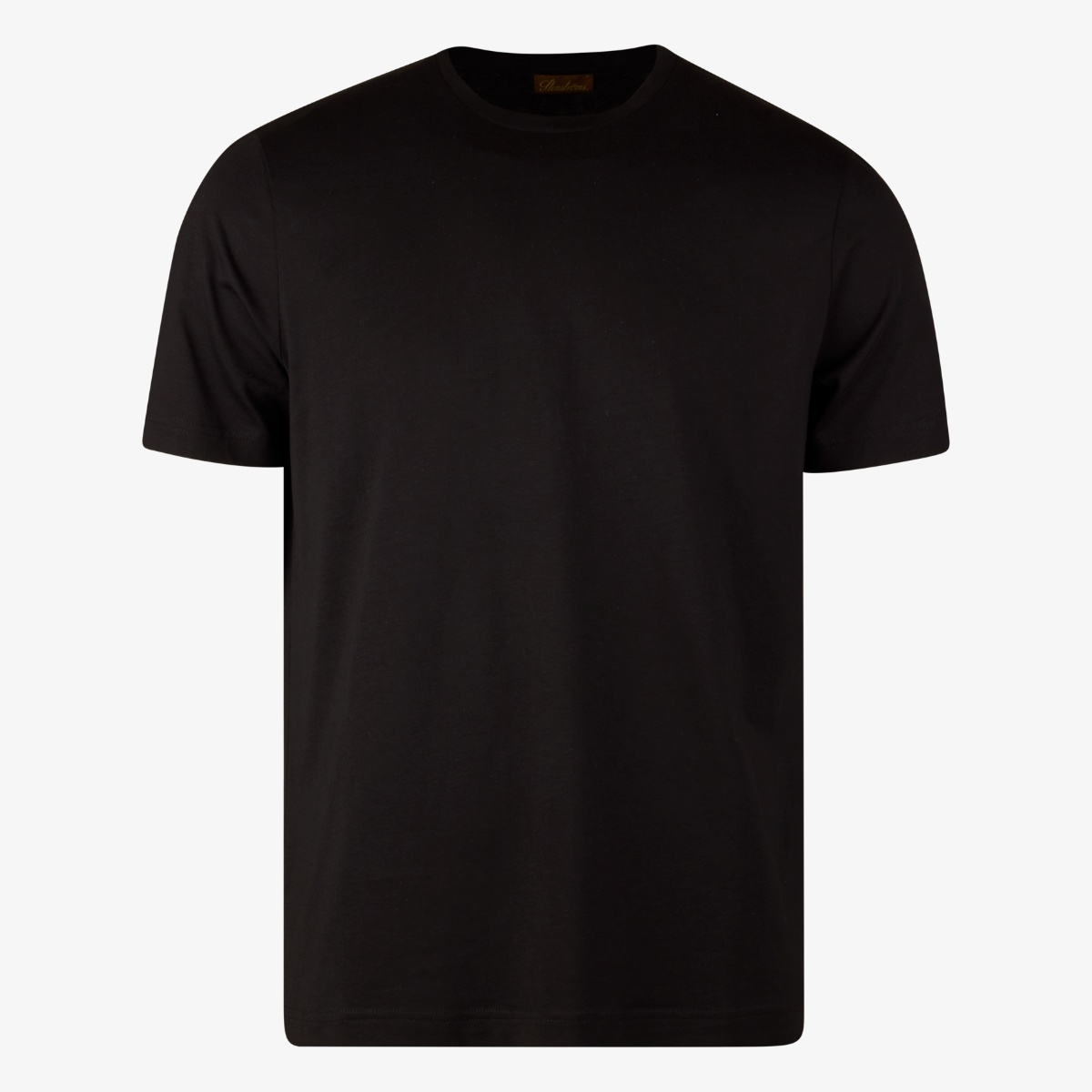 Stenströms black regular fit supima cotton crew neck t-shirt